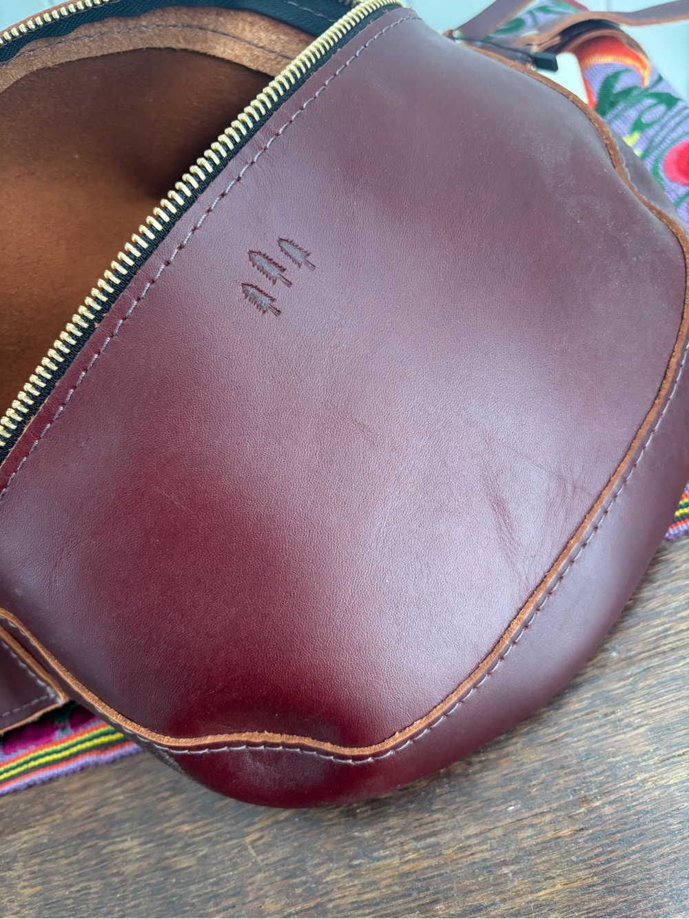 PLG sLeather Sling Bag in COGNAC View 2
